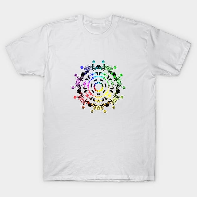 Colorful Mountains Mandala T-Shirt by Vorvadoss